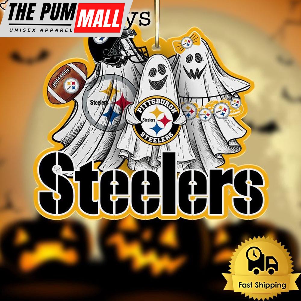 NFL Pittsburgh Steelers Football Halloween Ghosts Ornament Limited Edition