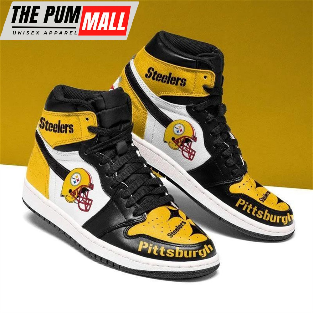 NFL Pittsburgh Steelers Football Logo Team Air Jd 1 Hightop Shoes Sneakers