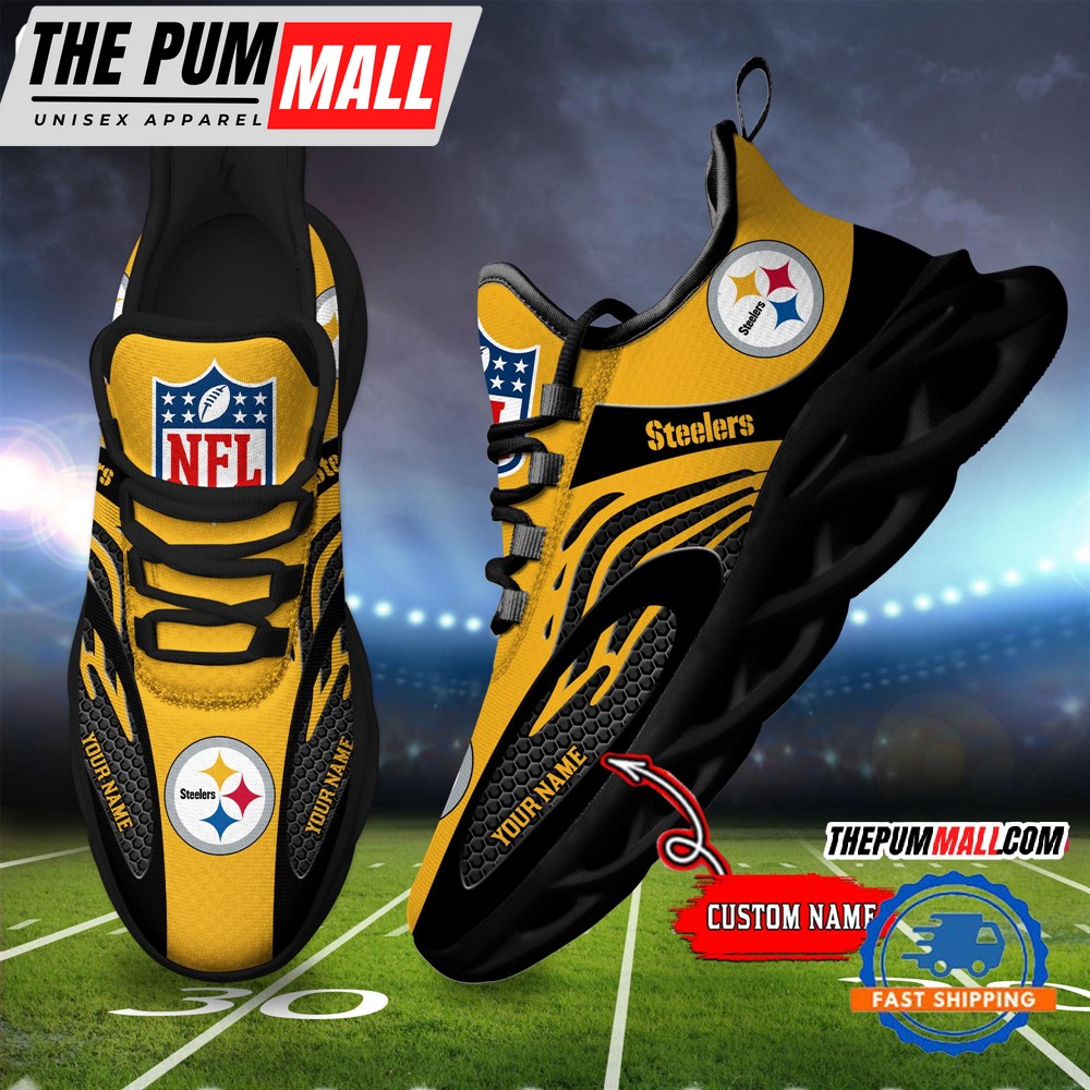 NFL Pittsburgh Steelers Football Logo Team New Design Max Soul Shoes Sneaker