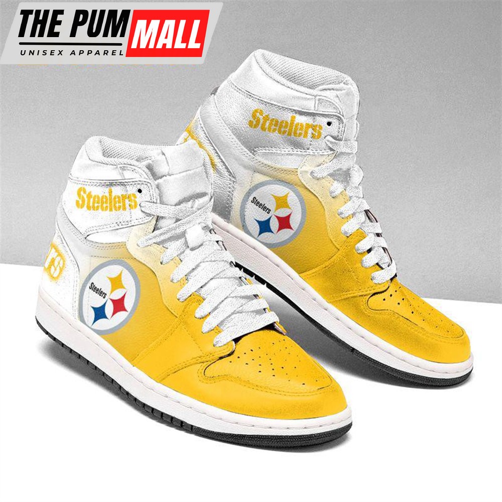 NFL Pittsburgh Steelers Football Team Air Jd 1 Hightop Shoes Sizes