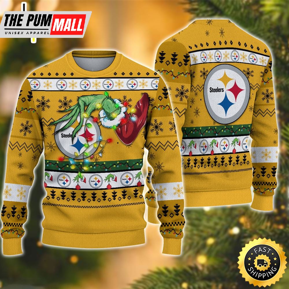 NFL Pittsburgh Steelers Grinch Christmas Ugly Sweater
