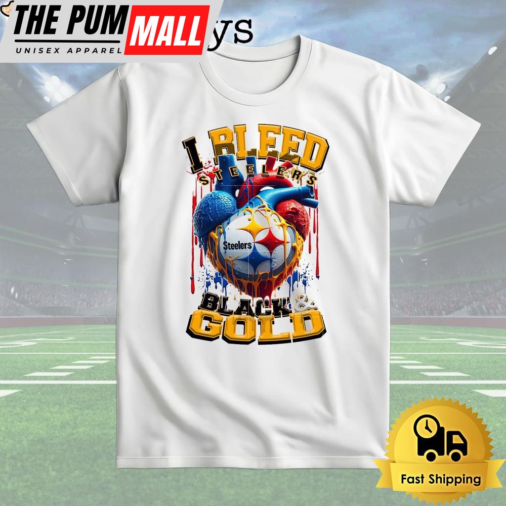 NFL Pittsburgh Steelers I Bleed Black Gold T Shirt