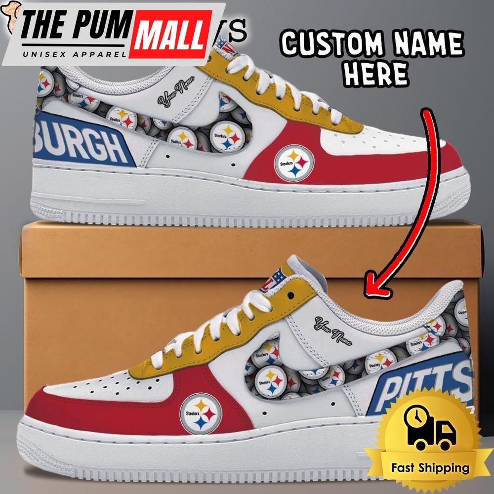 NFL Pittsburgh Steelers Logo Team Design Custom Air Force 1 Shoes