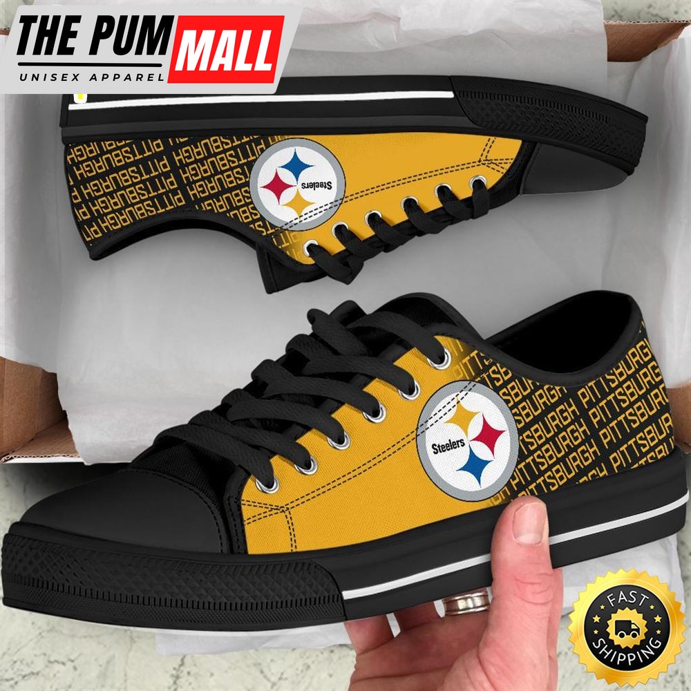 NFL Pittsburgh Steelers Low Top Shoes Black