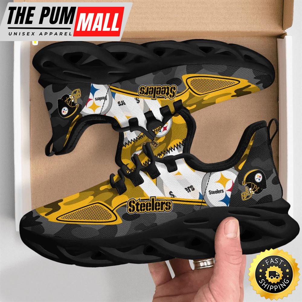 NFL Pittsburgh Steelers Military Camouflage M Soul Shoes