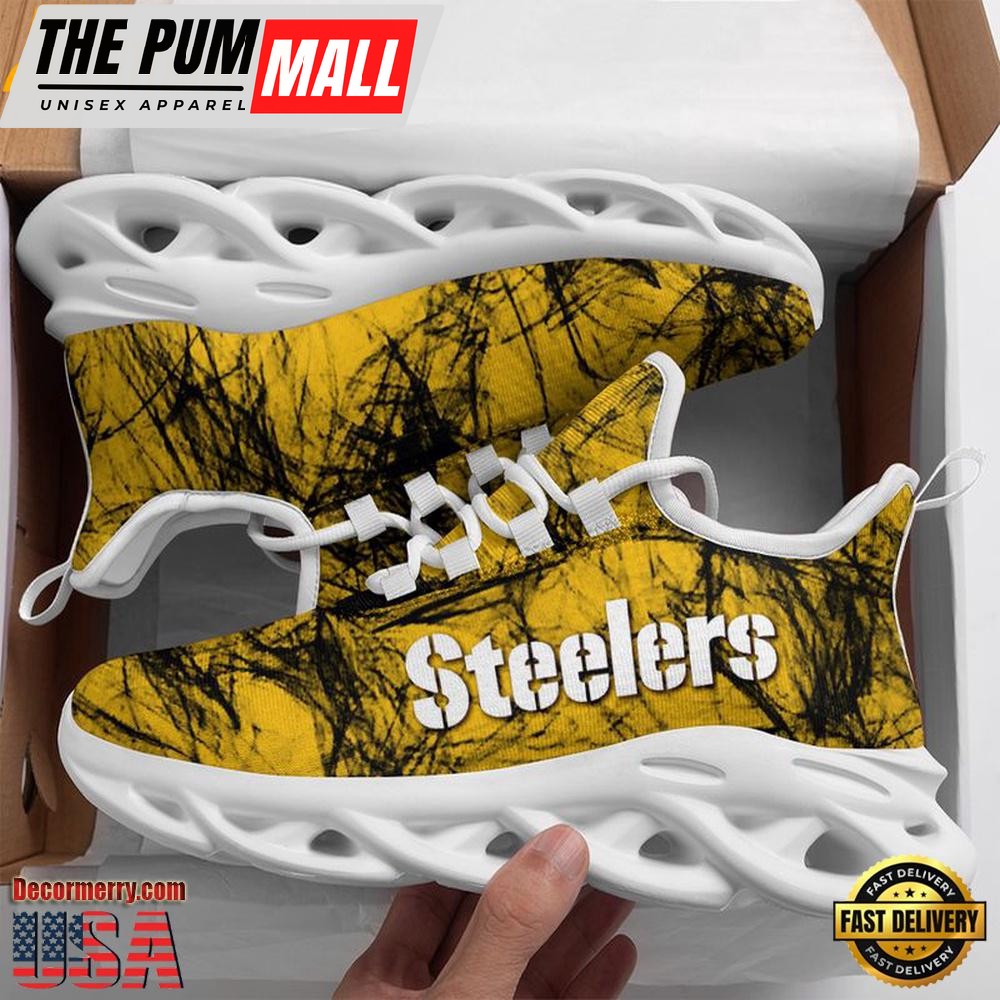 NFL Pittsburgh Steelers Smoke Pattern Max Soul Shoes , Running Sneakers Shoes