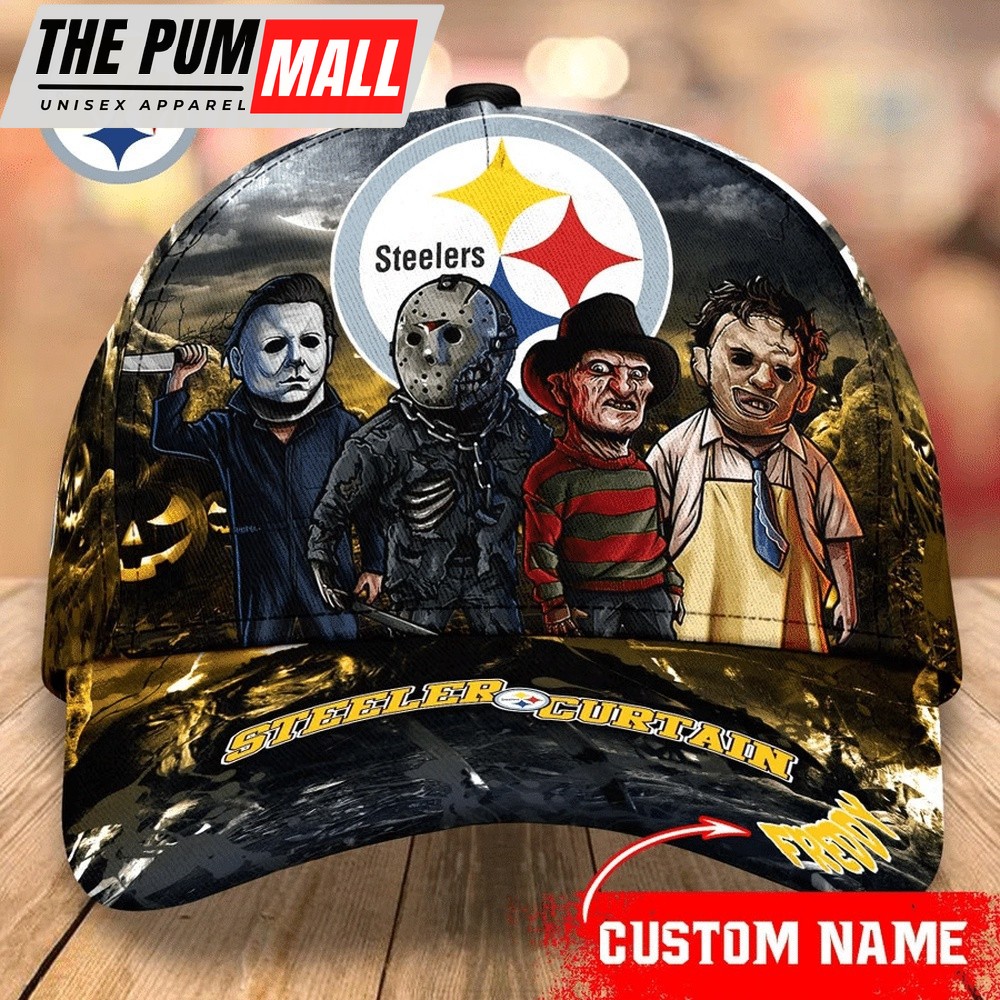 NFL Pittsburgh Steelers Special Horror Movie Characters Halloween Baseball Cap
