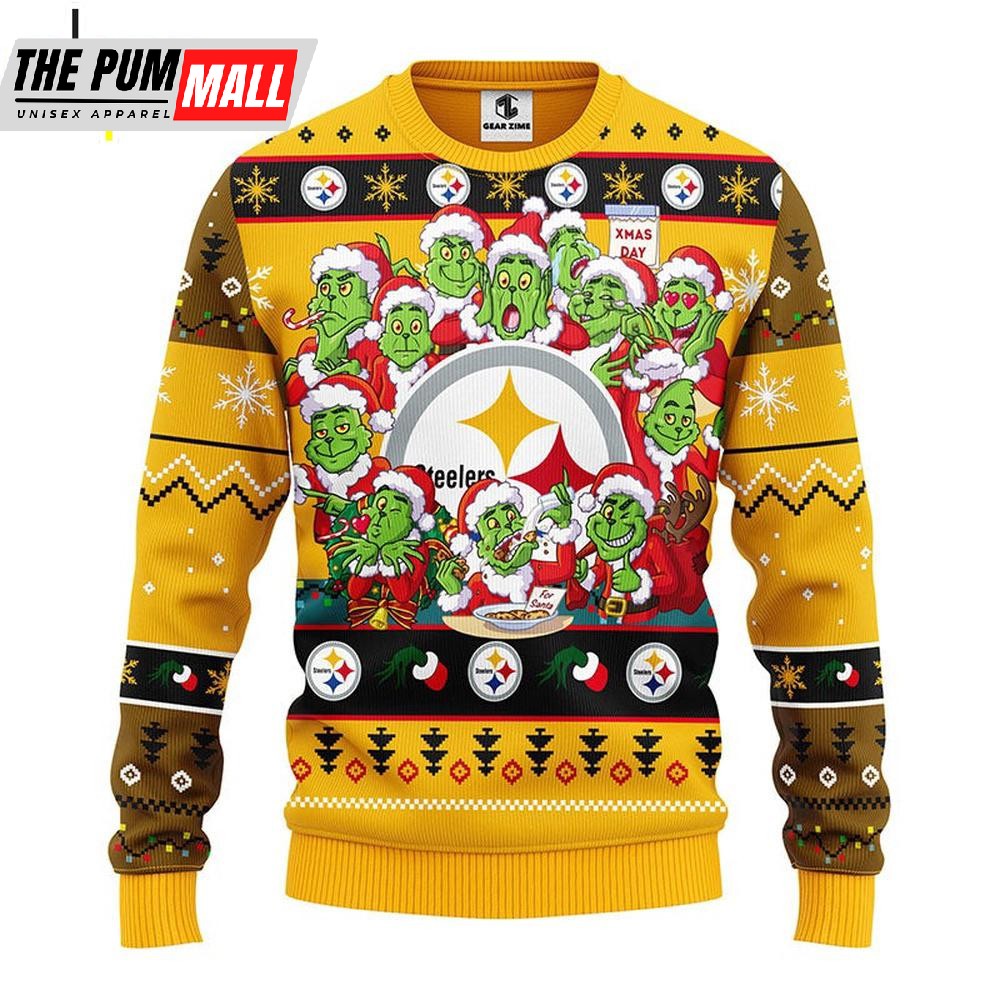 NFL Pittsburgh Steelers The Gricnh Christmas Ugly Sweater