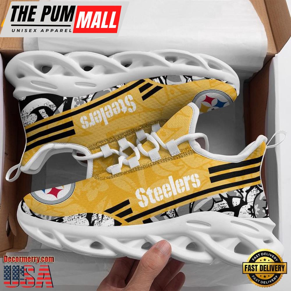 NFL Pittsburgh Steelers Tropical Max Soul Shoes , Running Sneakers Shoes