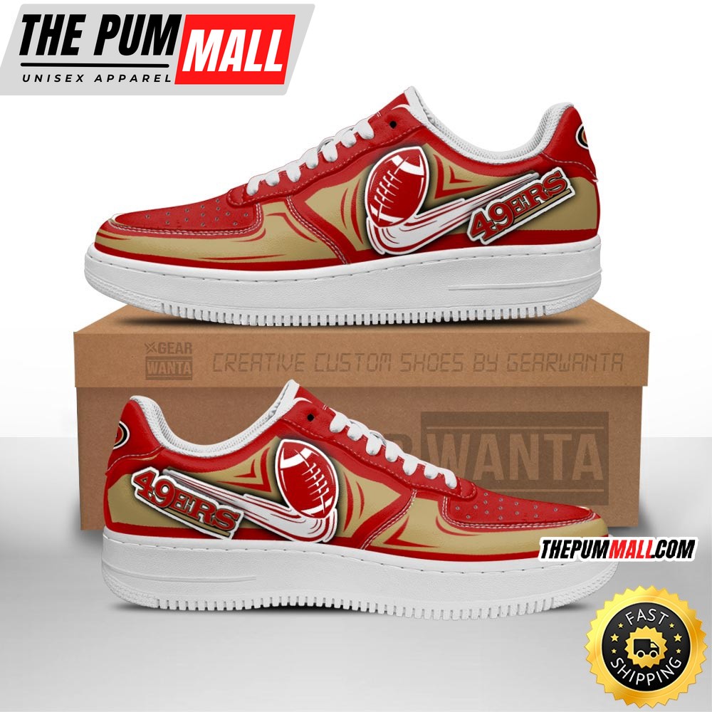 NFL San Francisco 49ers Air Force 1 Shoes Football Sneaker Shoes