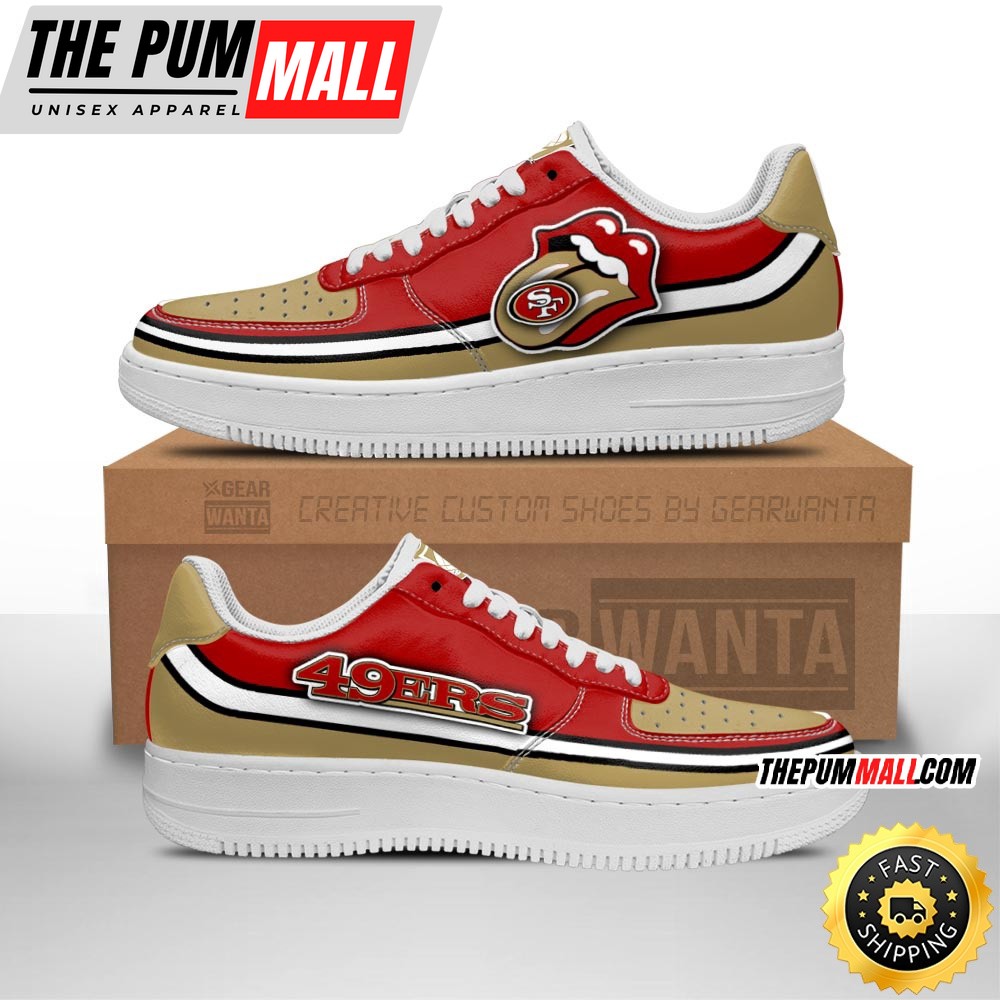 NFL San Francisco 49ers Air Force 1 Shoes Sexy Lips For Fans
