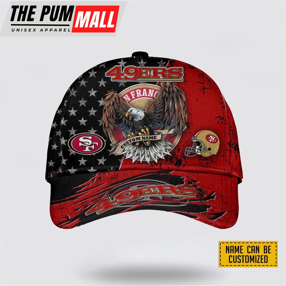 NFL San Francisco 49ers Cap 3D Personalized Classic Eagles Hats Show Your Team Spirit In Style