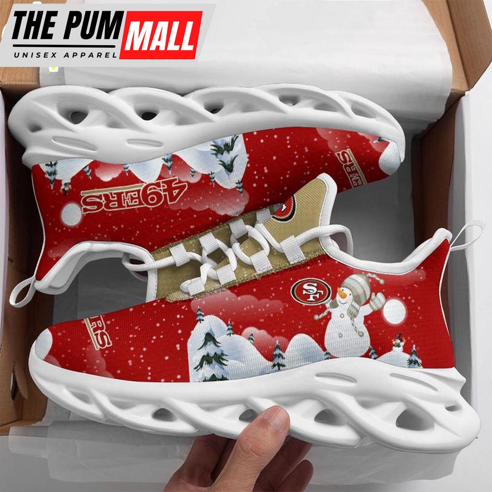 NFL San Francisco 49ers Christmas Snowman Max Soul Shoes