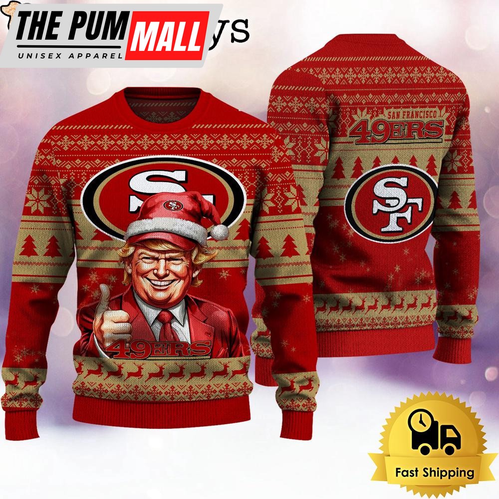 NFL San Francisco 49ers Donald Trump Ugly Christmas Sweater