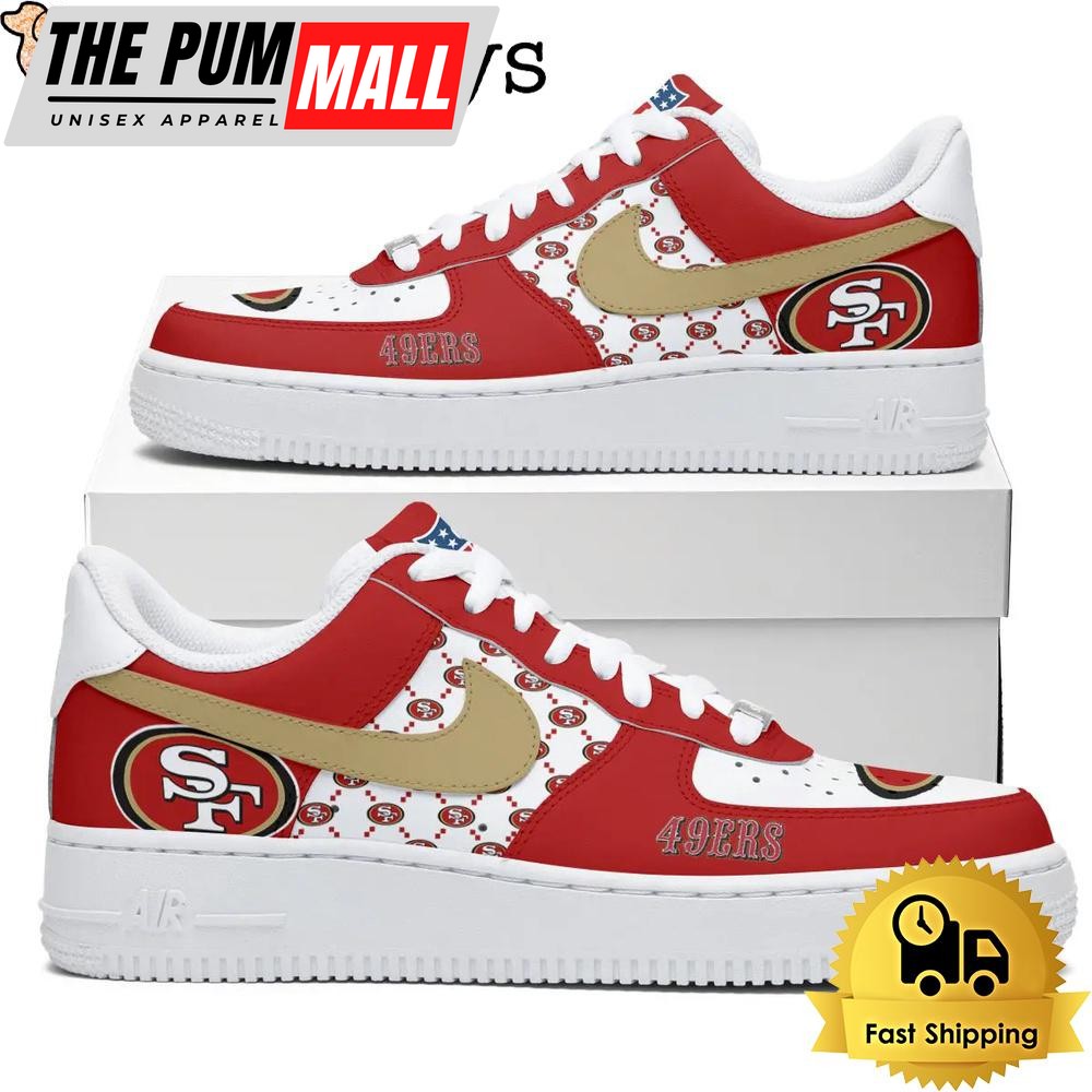 NFL San Francisco 49Ers Dress With A Winning Attitude Custom Air Force 1 Shoes