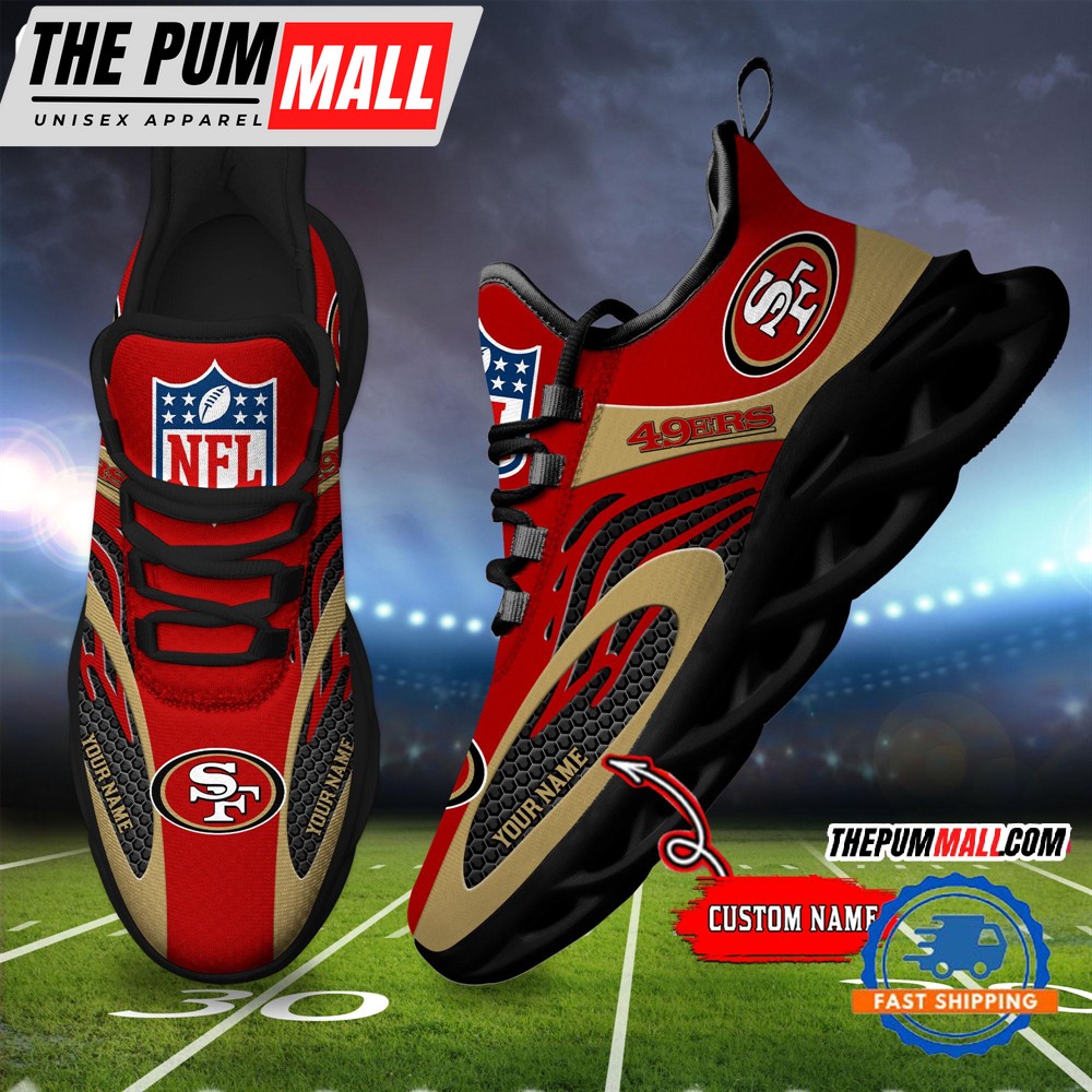 NFL San Francisco 49ers Football Logo Team New Design Max Soul Shoes Sneaker
