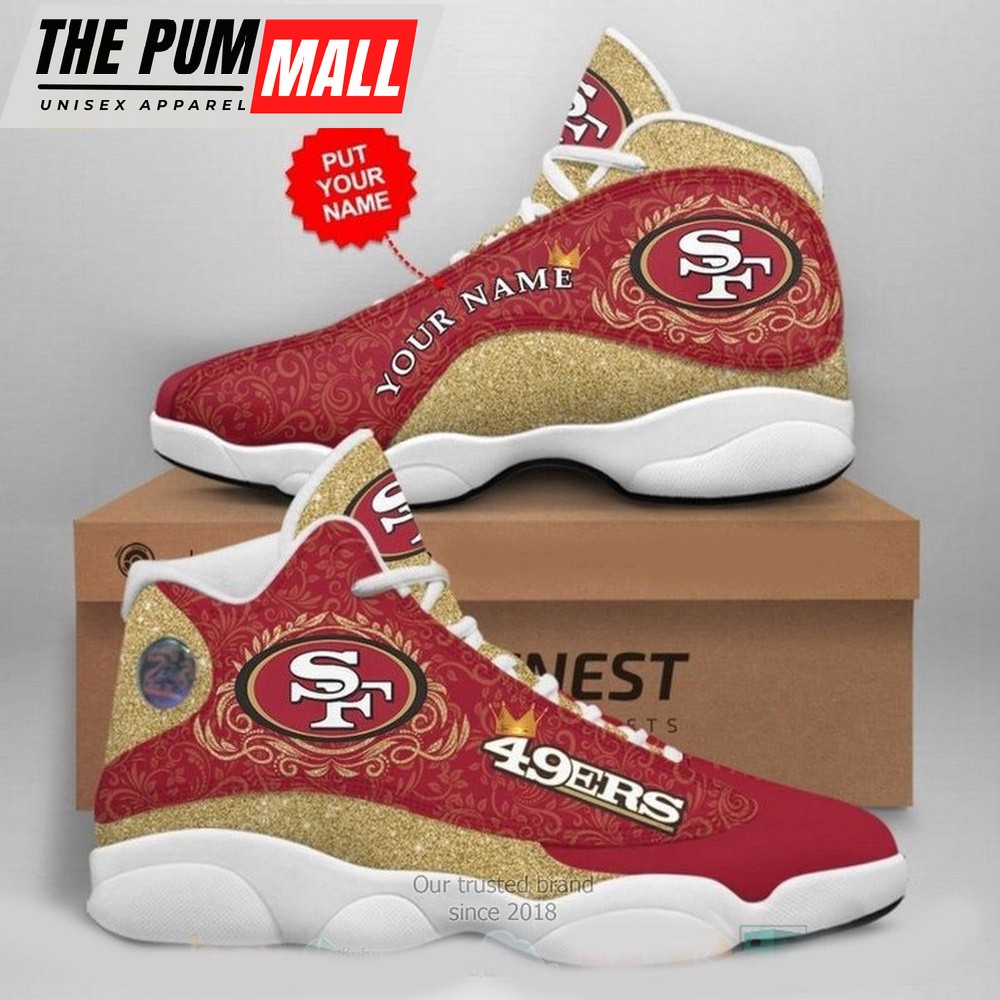 NFL San Francisco 49Ers Football Team Custom Air Jd 13 Shoes