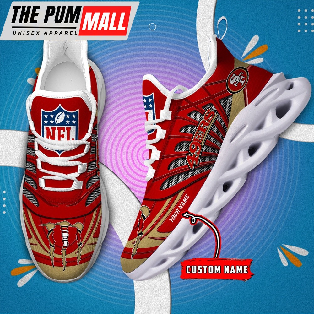 nfl-san-francisco-49ers-football-team-design-max-soul-shoes-ic5x46d2 NFL San Francisco 49ers Football Team Design Max Soul Shoes