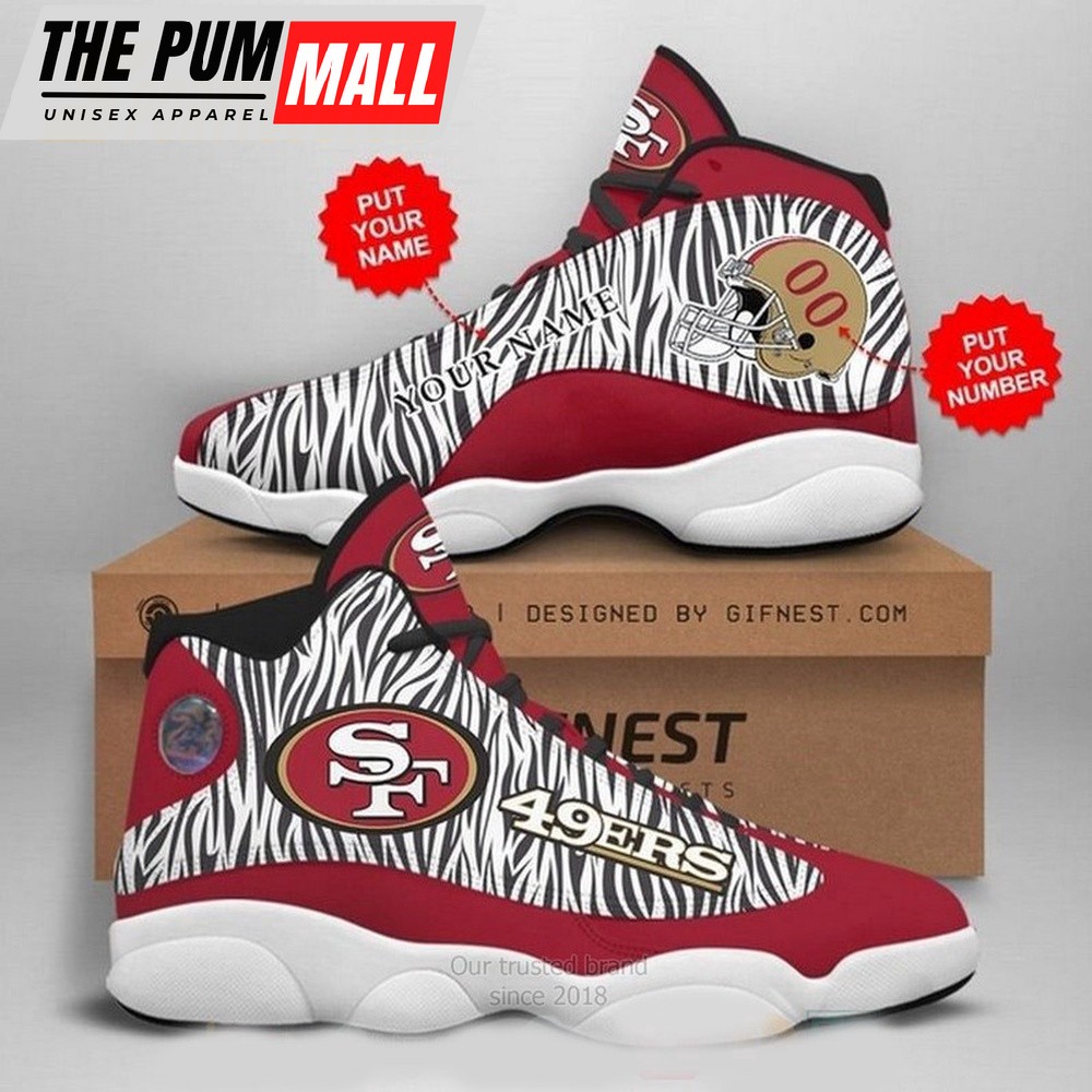 NFL San Francisco 49Ers Football Team Logo Air Jd 13 Shoes