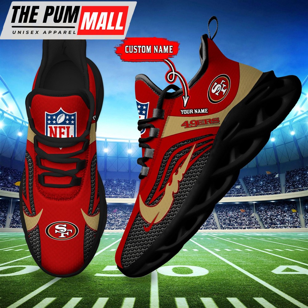 NFL San Francisco 49ers Football Team New Design Max Soul Shoes Sneaker