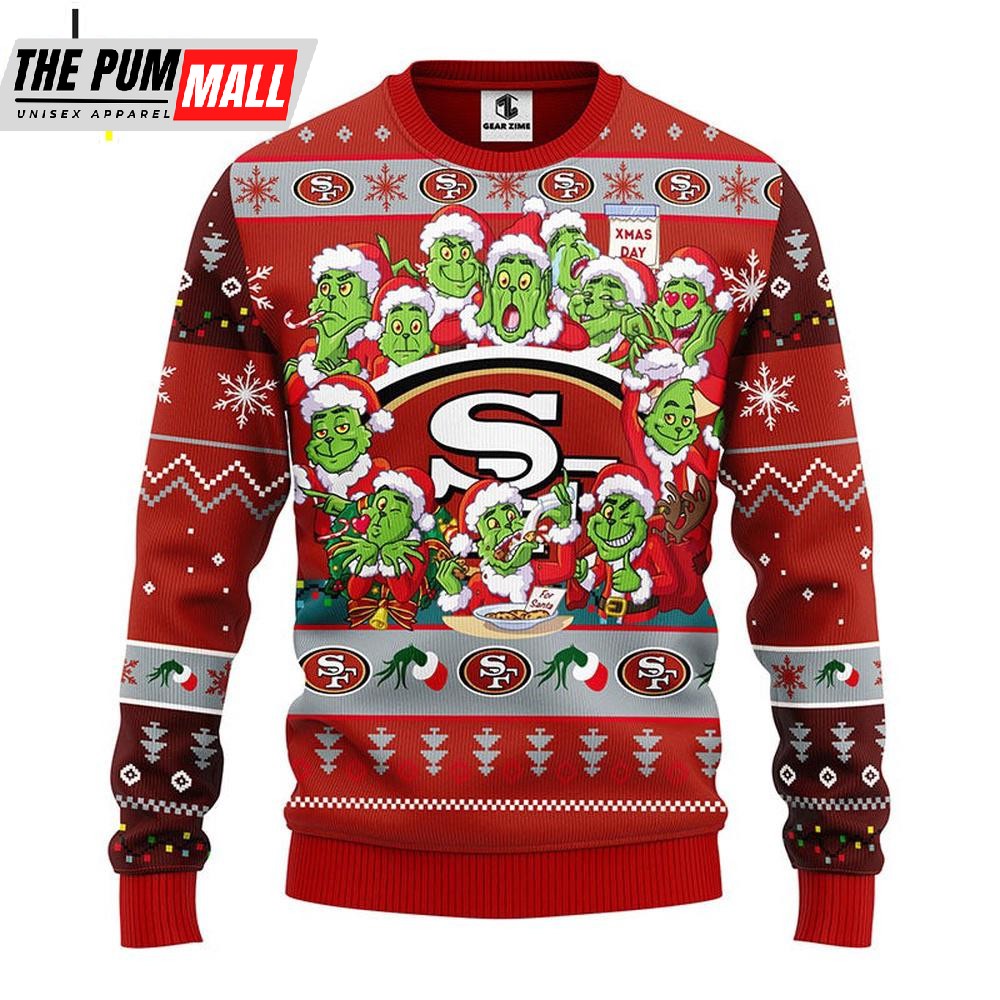 NFL San Francisco 49ers Grinch All Over Print The Gricnh Christmas Ugly Sweater