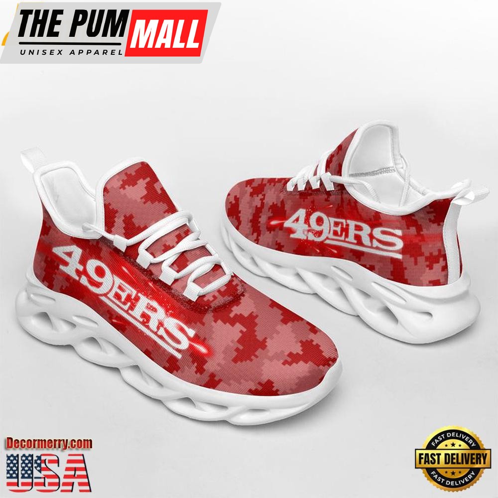 NFL San Francisco 49ers Knitted Camouflage Max Soul Shoes , Running Sneakers Shoes