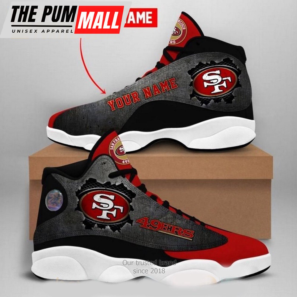 NFL San Francisco 49Ers Logo Football Team Custom Air Jd 13 Shoes