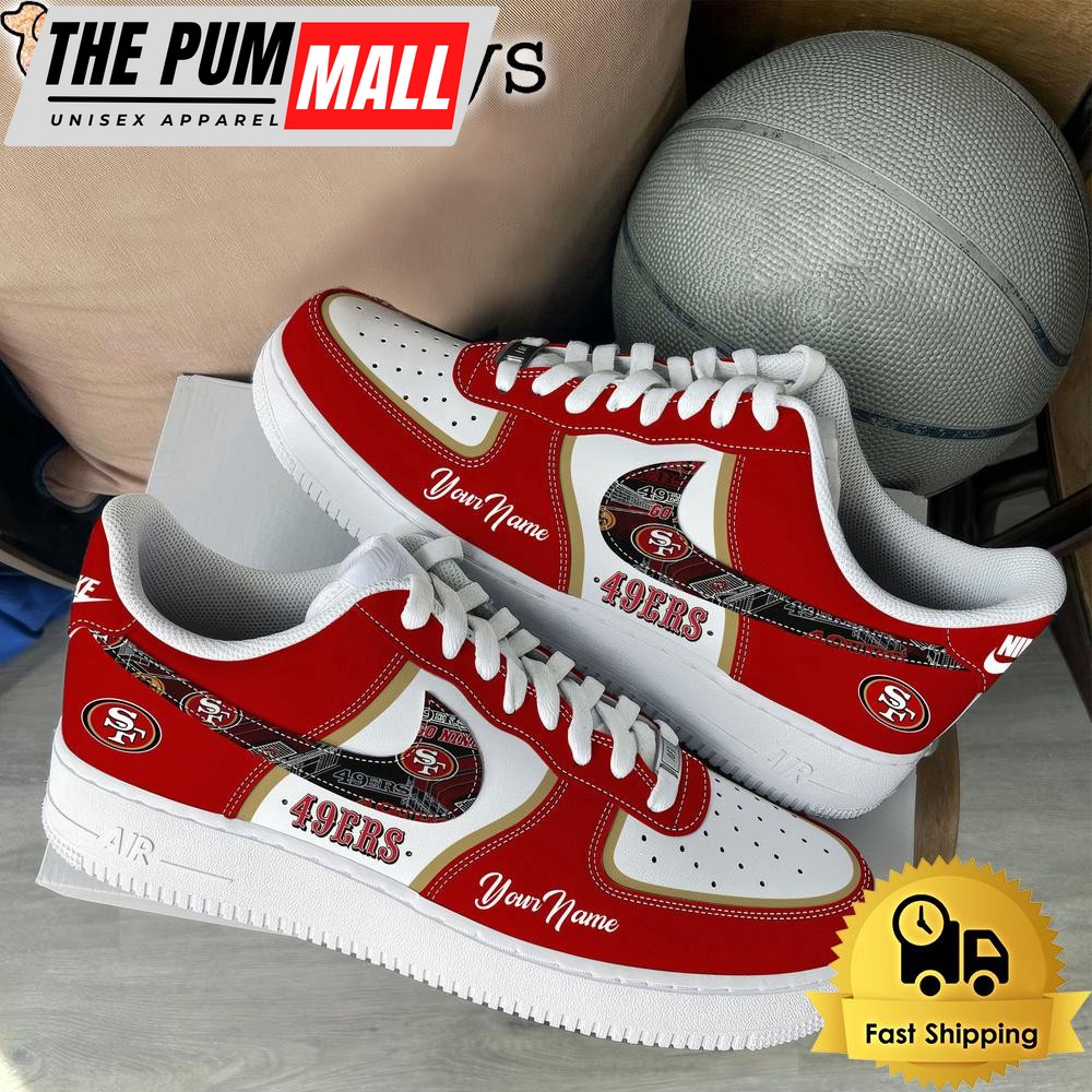 NFL San Francisco 49ers Logo Team Limited Edition New Design Custom Air Force 1 Shoes