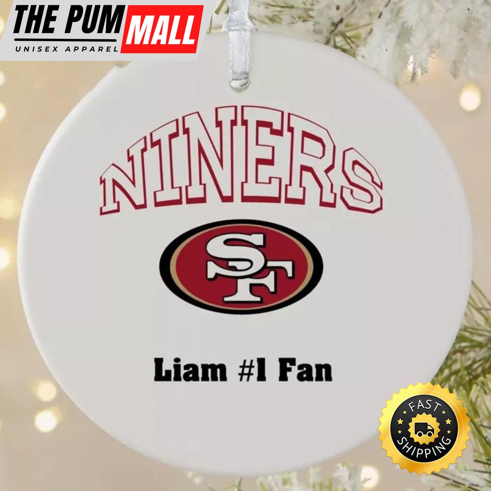 NFL San Francisco 49ers Personalized NFL Football Ornaments Limited Edition