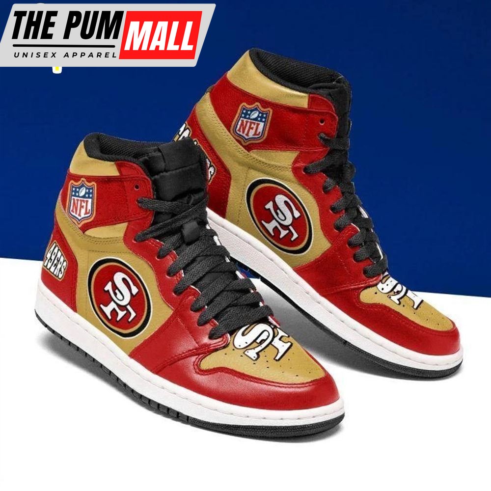 NFL San Francisco 49ers Red Golden Air Jd 1 High Sneakers