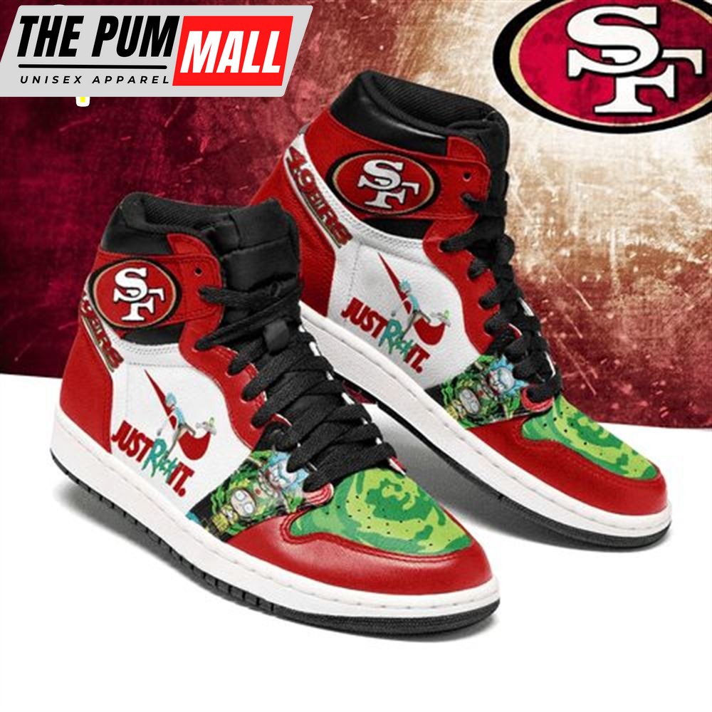 NFL San Francisco 49ers Red White Green Air Jd 1 High Sneakers