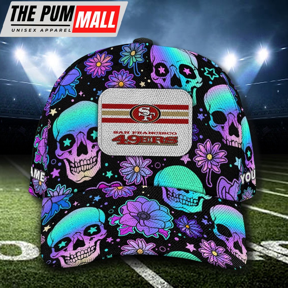 NFL San Francisco 49ers Special Football Skull Halloween Custom Baseball Cap