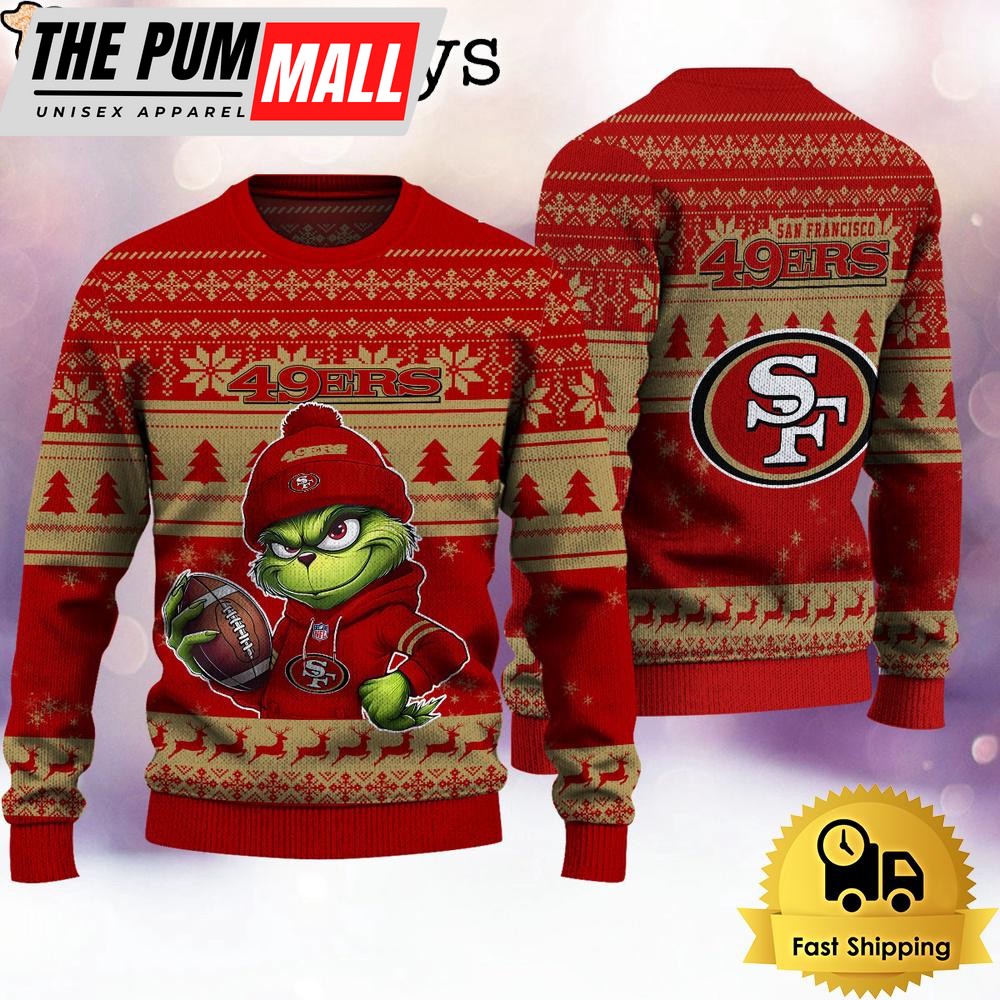 NFL San Francisco 49ers The Grinch Ugly Christmas Sweater