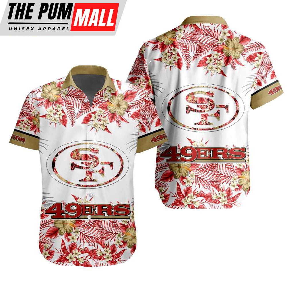 NFL San Francisco 49ers Tropical Floral Hibiscus Hawaiian Shirt