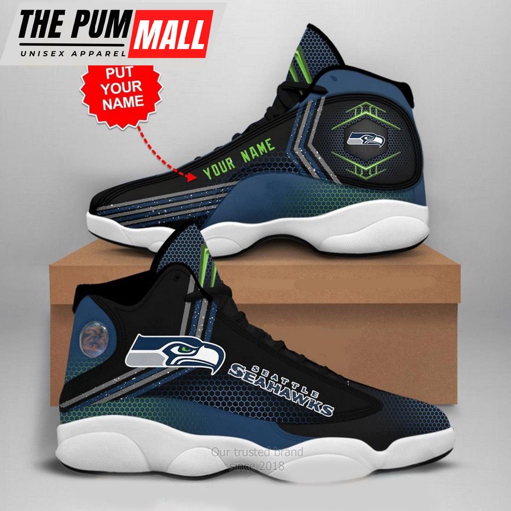 NFL Seattle Seahawks Air Jd 13 Shoes Sneaker