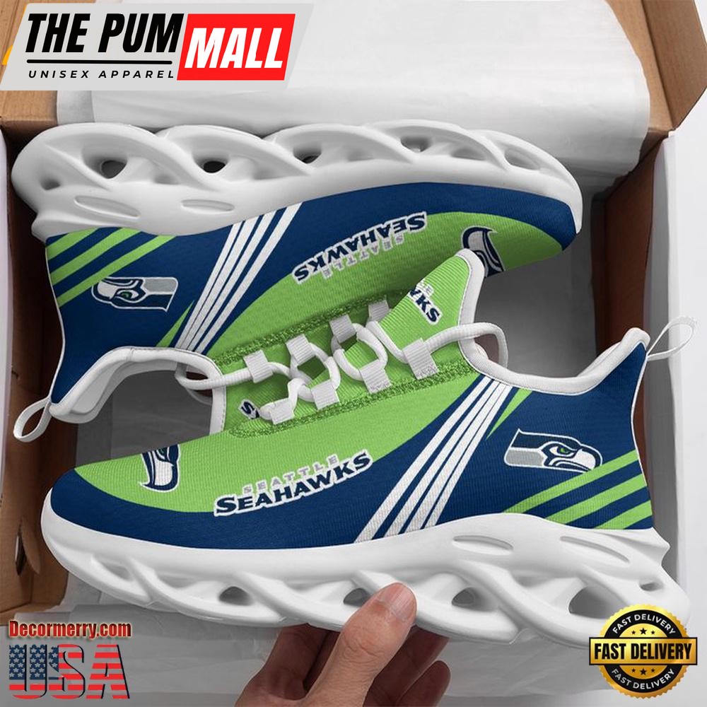 NFL Seattle Seahawks Basic Logo Max Soul Shoes , Running Sneakers Shoes