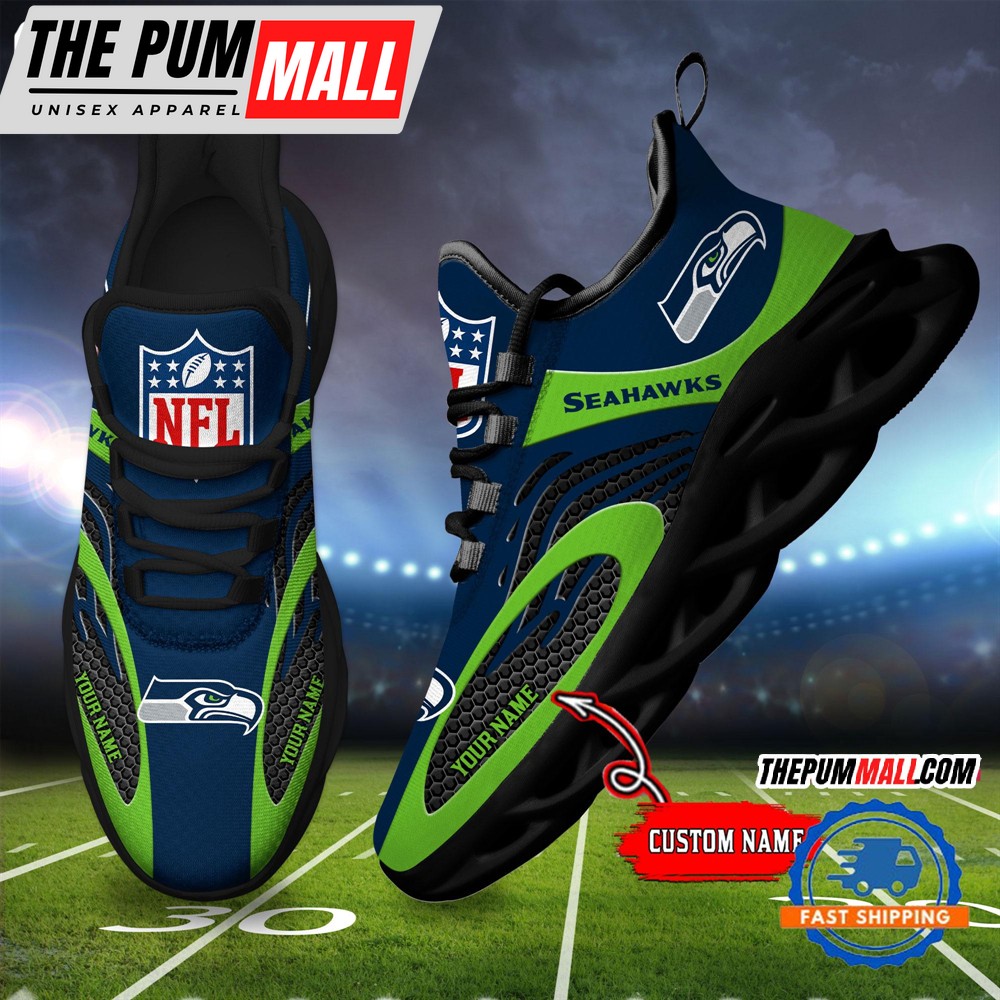 NFL Seattle Seahawks Football Logo Team New Design Max Soul Shoes Sneaker