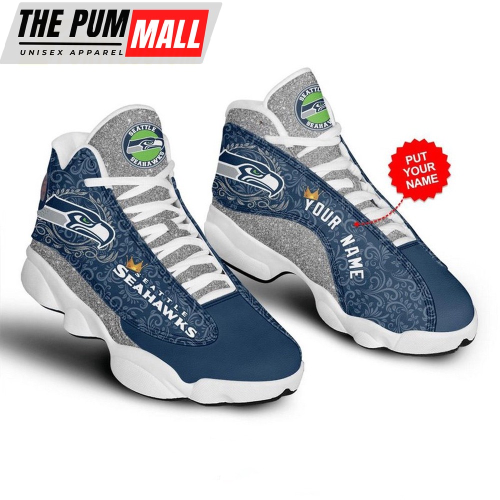 NFL Seattle Seahawks Football Team Custom Name Air Jd 13 Shoes, JD13 Sport Shoes