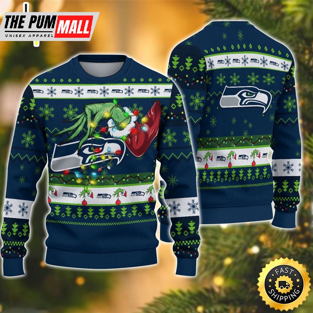 NFL Seattle seahawks Grinch Christmas Ugly Sweater