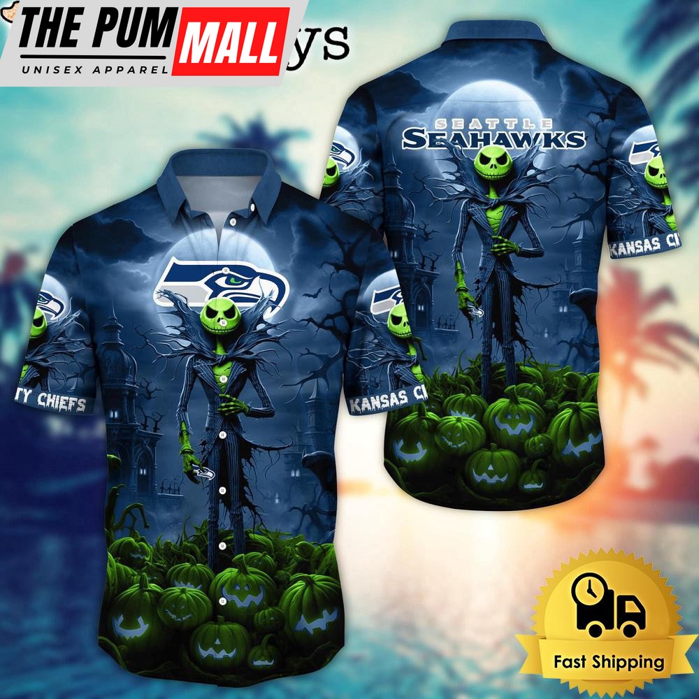 NFL Seattle Seahawks Halloween Jack Hawaiian Shirt