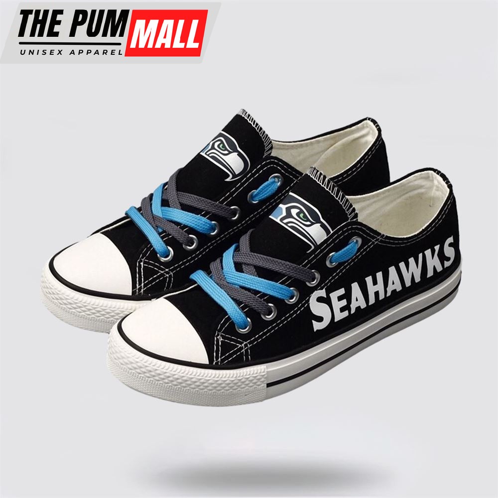 NFL Seattle Seahawks Low Top Canvas Shoes Sport Sneakers Walk The Talk Of Team Pride With Every Step