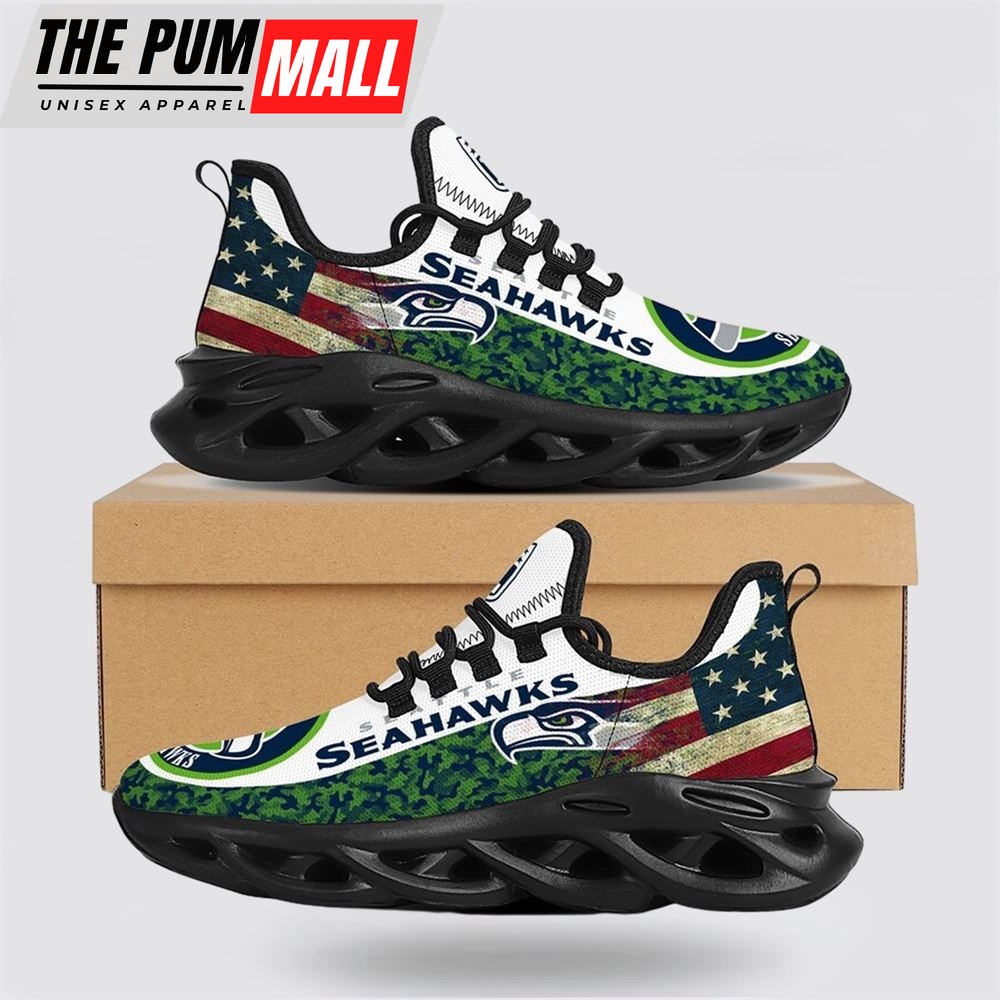 NFL Seattle Seahawks Max Soul Shoes Sneakers Sport Shoes Fuel Your Passion For The Game With Every Stride