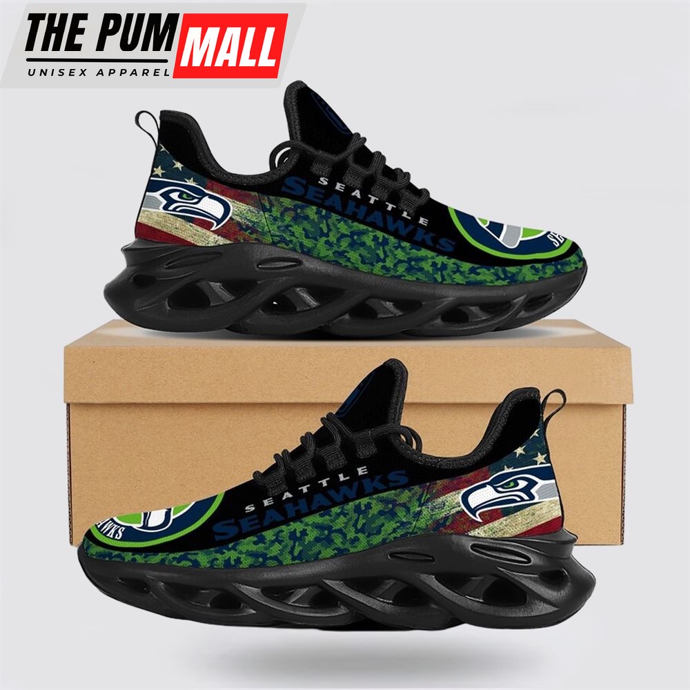NFL Seattle Seahawks Max Soul Shoes Sneakers Sport Shoes Walk The Talk Of Team Pride With Every Step
