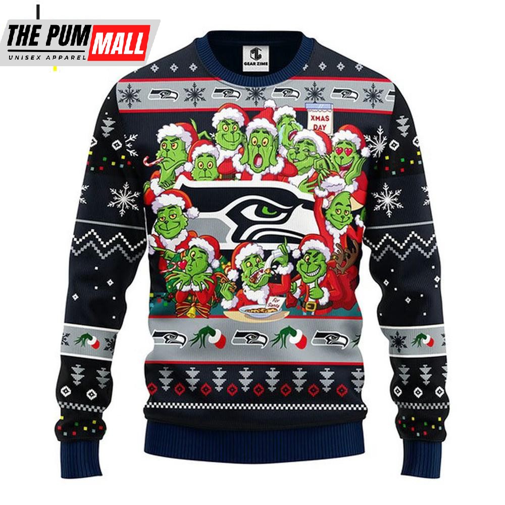 NFL Seattle Seahawks The Gricnh Christmas Ugly Sweater