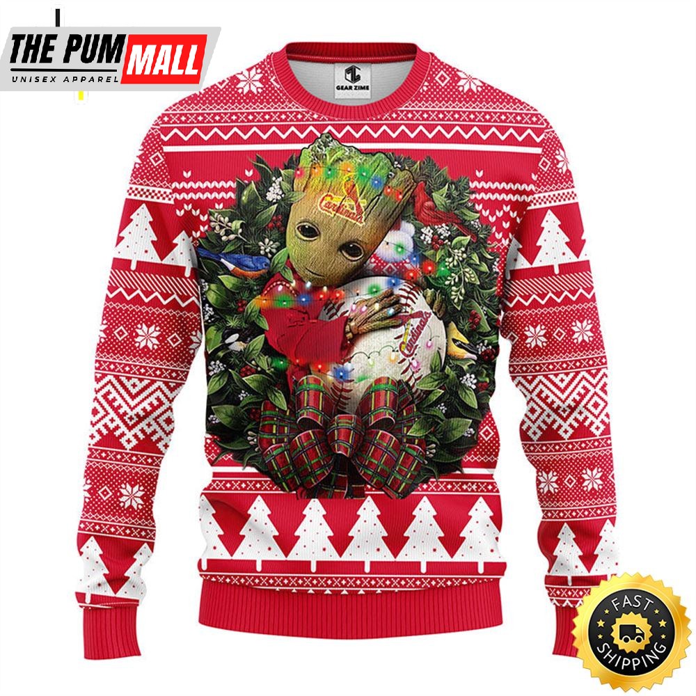 NFL St. Louis Cardinals Groot Hug Christmas Ugly Sweater