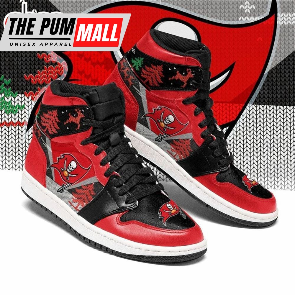 NFL Tampa Bay Buccaneers Christmas Red Air Jd 1 High Sneakers