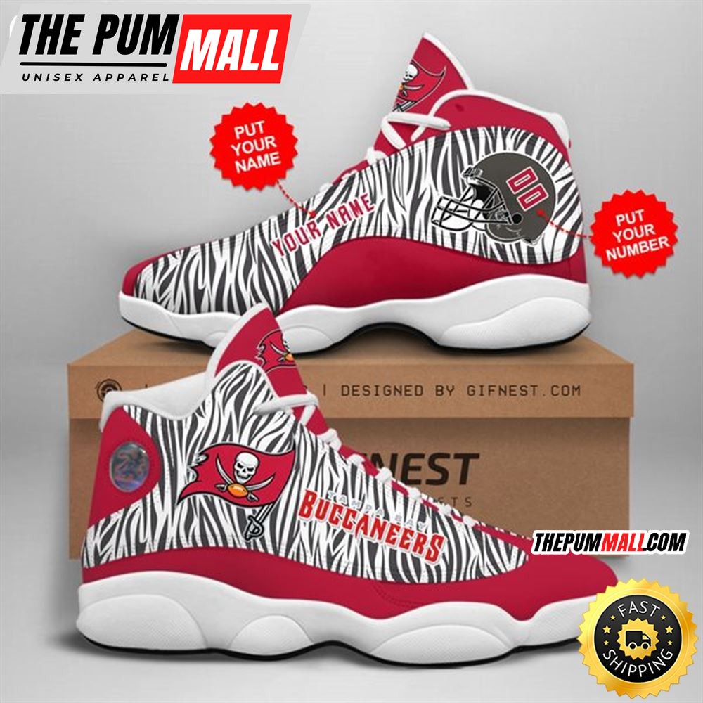 NFL Tampa Bay Buccaneers Custom Name Number Air Jd 13 Shoes V2