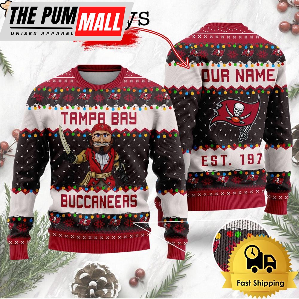 NFL Tampa Bay Buccaneers Cute Mascot Custom Ugly Christmas Sweater