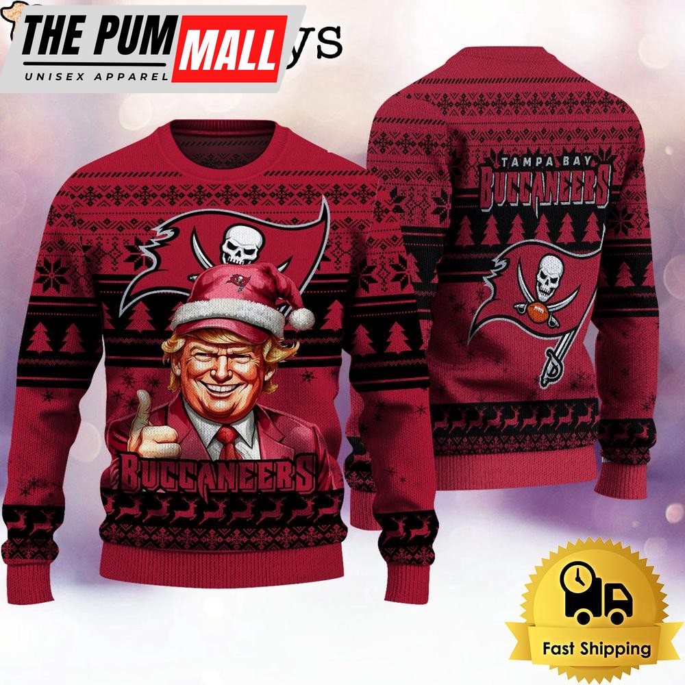 NFL Tampa Bay Buccaneers Donald Trump Ugly Christmas Sweater