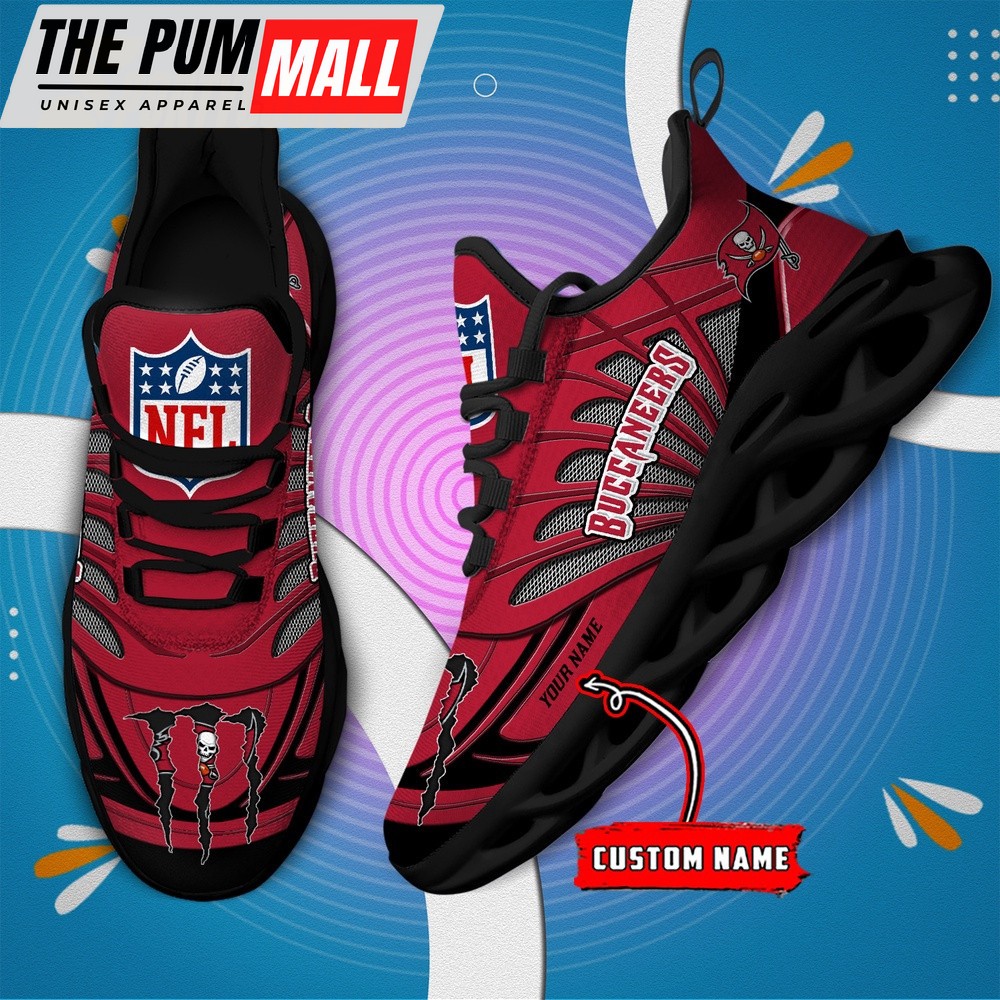 NFL Tampa Bay Buccaneers Football Team Design Max Soul Shoes
